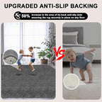 Large Shag Area Rugs for Living Room 8x10 ft, Ultra Soft Fluffy Grey Rugs for Bedroom, Indoor Floor Carpet Nursery Rug for Kids Girls Boys, Dorm Room, Home Decor Aesthetic |Soft Fluffy Thick Large
