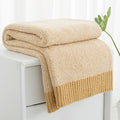 Carriediosa Heather Throw Blanket 50" X 60", 400GSM Ultra Soft Microfiber Fuzzy Fluffy Reversible Knitted Blankets Cozy Plush Lightweight and Warm Fall Throws for Couch, Bed, Sofa, Yolk Yellow