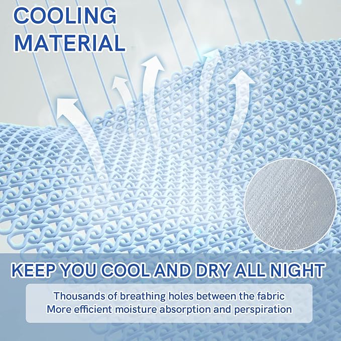 YnM Cooling Weighted Blanket, Handmade Chunky Yarn Knitted Design, Temperature Regulating and Breathable, Machine Washable Throw for Sleep or Home Decor (Azure Blue, 60x80 Inch, 15lbs)