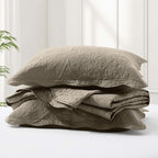 IR Imperial Rooms Queen Quilt Bedding Set Size (90" x 96") + 2 Pillow Shams (20" x 26"+ 2") - 3 Pcs All Season Lightweight Reversible Microfiber Coverlet Floral Embossed Quilt Bedspread (Beige)