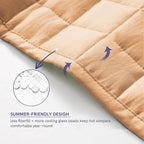 YnM 12lbs Weighted Blanket for Adults, Heavy Bed Throw Blanket with Cooling Glass Beads for All Season Use, Ideal for ~110lbs (48x72 Inches, Twin/Full, Terracotta)