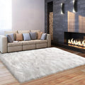 Sheepskin Faux Fur Rug 4x6 White Fur Rug for Bedroom Shaggy Area Rug Fluffy Fuzzy Carpet for Kids Room Living Room Luxury Decor Washable Soft Plush Shag Mats for Nursery Dorm Bedside