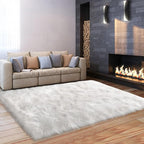 Sheepskin Faux Fur Rug 4x6 White Fur Rug for Bedroom Shaggy Area Rug Fluffy Fuzzy Carpet for Kids Room Living Room Luxury Decor Washable Soft Plush Shag Mats for Nursery Dorm Bedside
