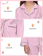 EPLAZA Kids Satin Pajamas Sets Girls Boys Button-Down Silky Pajamas Sleepwear with Hairband Eye Mask Hair Tie