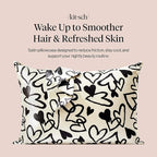 Kitsch Satin Pillowcase with Zipper for Hair & Skin - Softer Than Silk Pillow Cases, Smooth Cooling Satin Pillow Case, Wrinkle-Free, Machine Washable - Pillow Cases Standard Size (19x26) - Heart