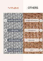 YnM Chunky Cotton Knit Throw Blanket, Cable Knit Throws for Bed Couch Sofa, Comfy & Relaxing, Decorative Piece for Farmhouse Modern Boho Rustic Scandinavian Chic Vibe, Moon Grey 50x60 Inches