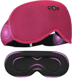 Sleep Mask with Bluetooth Headphones, Removable 3D Contoured Cup, Wireless Eye Mask for Sleep, Sleeping Headphones with Thin Stereo Speakers for Men, Women, Travel, Relaxation - Rose Red