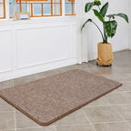 Keeko Soft 2x4 Small Runner Rug Brown, Bedside Rugs for Bedroom Indoor Runner Hallway Carpets Non Slip Living Room Area Throw Rugs Memory Foam Laundry Room Rug for Teen Kids Boys Dorm Room Decor