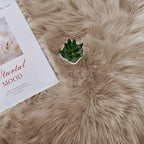 Latepis Throw 2x6 Rug Runner Light Brown Faux Fur Rug Washable Shaggy Rug Fluffy Plush Soft Rugs for Living Room Bedroom Dorm Floor Sofa Furry Beige
