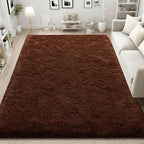 ISEAU Fluffy Rug Carpets Soft Shaggy Area Rugs Indoor Floor Mats for Kids Room Fuzzy Carpet Comfy Cute Nursery Carpets Bedside Mat for Boys Girls Bedroom Living Room Home Decor, 6ft x 9ft,Brown