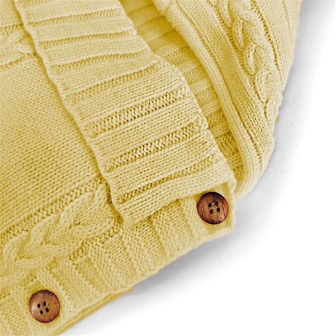 XMWEALTHY Newborn Baby Wrap Swaddle Blanket Knit Sleeping Bag Sleep Sack Stroller Wrap for Baby Tumeric 0-6 Month