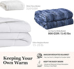 MHD l [Made in Korea] Premium Faux Fur Throw Blanket : Luxury Double-Sided 15mm Microfiber Blanket, 800 GSM :Tan Navy, 60" x 79"