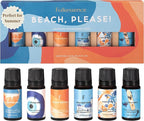 Folkulture Beach Essential Oil Set of 6 | Summer Essential Oils for Diffusers for Home, Humidifiers, Aromatherapy | Neroli, Grapefruit Fragrance Oil for Diffuser, Candle, Soap Making - Summer Vibes
