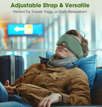 BambooCotton 3D Bluetooth Sleep Mask, LC-dolida 2025 New Sleep Headphones, Wireless Comfort, Sustainable Luxury for Better Sleep