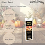 McCall’s Candles | Ginger Peach | Scented Wax Melt | Sun-Ripened Peach, Brown Sugar, Ginger & Nutmeg | 6-Piece Break-Apart Bar | 12–24 Hours Per Wedge | Poured in the USA | 5.5 oz
