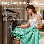 Love's cabin Twin Satin Sheets Sets - 3 Piece Aqua Silky ed Sheets with Deep Pockets, Luxury Silk Feel Satin Twin Size Sheet Set Bedding Set (1 Flat Sheet,1 Fitted Sheet,1 Pillow case)