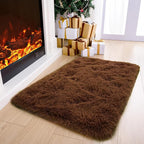 Noahas Door Mat Indoor Entrance,2x3 Shaggy Small Brown Area Rugs for Entryway,Non-Slip Fluffy Entry Bedroom Rug,Soft Plush Bedside Throw Kids Carpet