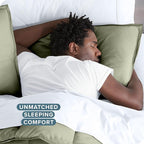 Bare Home Bedding Duvet Cover Full Size - Premium 1800 Super Soft Collection - Lightweight, Cooling - Soft Breathable Bedding Duvet Cover (Full, Sage)
