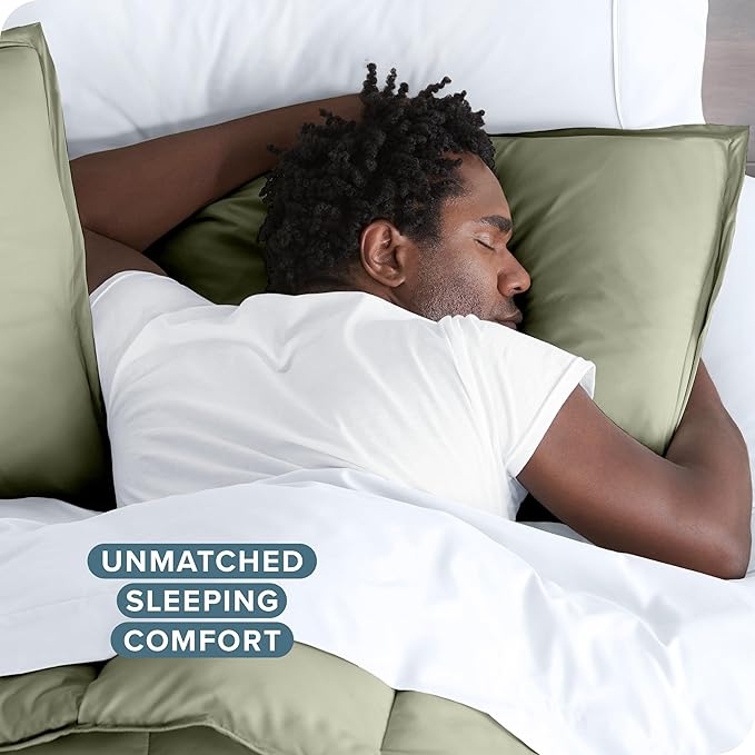Bare Home Bedding Duvet Cover Oversized Queen - Premium 1800 Super Soft Collection - Lightweight, Cooling - Soft Breathable Bedding Duvet Cover (Oversized Queen, Sage)