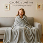 Fleece Blanket Full/Queen - 80x90 Inch Lightweight & Buttery-Soft Throw for Bed, Sofa, Camping | 300GSM Cloud-Touch Microfiber | Cozy Essentials for Travel & Movie Nights, (Grey)