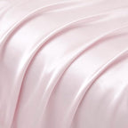 Blush Pink Satin Ruffled Pillow Cases for Hair and Skin,Blush Pink Silk Pillowcases Standard Set of 2 with Envelope Closure Princess Room Decoration