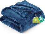 Utopia Bedding Fleece Blanket Queen Size Royal Blue 300GSM Luxury Fuzzy Soft Anti-Static Microfiber Bed Blanket (90x90 Inch)