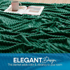 Nestl Blanket for Bed - Cozy Warm Fuzzy Blankets for Women (05 - Hunter Green, Twin/Twin XL (66" x 90"))