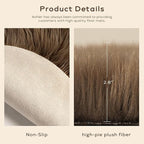 Ashler Faux Fur Rug, Fluffy Shaggy Area Rug Ultra Soft 2 x 6 Feet Sheepskin Fur Rug, Dark Coffee Fuzzy Rug Machine Washable Shag Rug, Nursery Decor Throw Rugs for Bedroom, Kids Room, Living Room