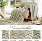 SOULFUL Muslin Throw Blanket with Tassels - Soft King Size Cotton Throw Blanket for Couch or Bed, Lightweight and Breathable Gauze for All Seasons, LightChampagne, 108" x 90"