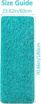Runner Rug for Bedroom 2x6 Teal Blue Fluffy Shaggy Rug Soft Plush Fuzzy Area Rug Bedside Runners for Hallway Kids Nursery Dorm Playroom Living Room Modern Indoor Decor Carpet