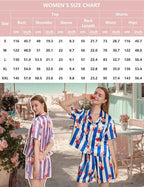 Womens Silk Pajama Sets Floral Print Short Sleeve Satin Pjs Comfy Button Down 2 Piece Sleepwear Loungewear