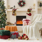 BEDELITE Emerald Green Throw Blanket for Couch and Bed- Super Soft and Warm 3D Checkered Fluffy Fuzzy Fleece Blanket, Luxurious Plush Cozy Blanket for Room Decor Spring, 50x60 inches
