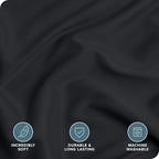 Bare Home Bedding Duvet Cover Oversized King Size - Premium 1800 Super Soft Collection - Lightweight, Cooling Duvet Cover - Soft Breathable Bedding (Oversized King, Black)