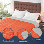 yescool Weighted Blanket for Adults (12 lbs, 48" x 72", Orange) Cooling Heavy Blanket for Sleeping Perfect for 110-130 lbs, Twin Size Breathable Blanket with Premium Glass Bead, Machine Washable