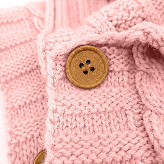 XMWEALTHY Swaddle Blankets for Newborn Baby Wrap Warm Knit Sleeping Bag Stroller Receiving Blankets Baby Girls Boys Dusty Rose 0-6 Month