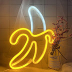 ENUOLI Banana Neon Signs,Banana Neon Light 11.4"x7.9" inch LED Neon Lights for Wall Decor,USB/Battery Powered Night Lamps Light Up Signs for Christmas,Birthday Party, Kids Living Room,Home Decor