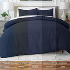 Bare Home Bedding Duvet Cover California King Size - Premium 1800 Super Soft Collection - Lightweight, Cooling - Soft Breathable Bedding Duvet Cover (Cal King, Midnight Blue)