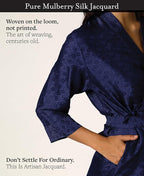 Tara Sartoria Luxury Artisan Silk Robe for Women, Washable, Full Length, Jacquard, XS–4XL, Oprah Daily 2025