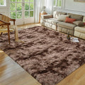Softlife Area Rug for Living Room, Fluffy Shag Plush 5x8 Brown Rugs for Bedroom Girls Kids, Shaggy Soft Fuzzy Tie Dyed Large Carpet for Dorm Bedside Ultra Cozy Non-Slip Indoor Decor