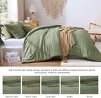 WRENSONGE Full Size Comforter Sets - 3 Pieces Green Comforter Prewashed Soft Lightweight for All Seasons, Fluffy Down Alternative Comforter Full Size with 2 Pillow Shams