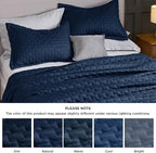Bedsure Twin Quilt - Ultra Soft Twin XL Quilt Bedding for Dorm Decor, Lightweight All-Season Comforter, Navy Blue Bedspread Coverlet with Clover Pattern, 68 x 86 Inches | Stitch-Free Quilting, Ultra Soft, Lightweight, Machine Washable, Pet-Friendly