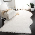 SAFAVIEH Faux Sheep Skin Collection 6' x 9' Ivory FSS115A Silken Glam 2.35-inch Thick Area Rug