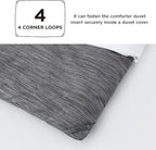Bedsure Oversized Queen Comforter Set - Charcoal Grey Soft Bedding for All Seasons, Cationic Dyed Bed Set, 3 Pieces, 1 Oversized Queen Size Comforter (98"x 98") and 2 Pillow Shams (20"x 26"+2")