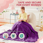 CuteKing Weighted Blanket - 40"x60" 10lbs Minky Dots Heavy Blanket with Glass Beads Soft Breathable for All-Season Summer Fall Winter Thick Comfort for