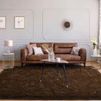 Jelymark Super Soft Shaggy Rug for Bedroom, 4x5.9 Feet Fluffy Carpet for Living Room, Fuzzy Indoor Plush Area Rug for Home Decor, Furry Floor Rugs for Dorm, Kids Nursery Rug for Girls, Brown