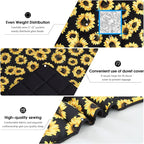 Sunflower Weighted Blanket for Adults 20lbs, 48"x72", Twin Full Size Cooling Heavy Throw Blanket for 130-220lbs, Microfiber Soft Thick Big Blankets Weighted Comforter Gift for Sleeping