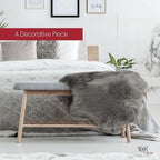 Walk on Me Gray Faux Fur Sheepskin Rug: Ultra Soft, Super Thick, Fluffy 2x3 Feet Pelt for Living Room, Bedroom, or Office, Acrylic, Latex, Non-Slip