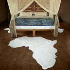 Lith Home African Decor for Home/Faux Rabbit Fur Area Rug Throw/Client Call It Impactful Gift - Soft Plush Luxurious Nursery, Living and Bedroom Floor, Chair Couch Sofa Bed Cover- 6x6 ft (White)