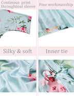 Aensso Long Soft Lightweight Silky Kimonos Robes for Women, Luxury Japanese Floral Womens Kimono Robe