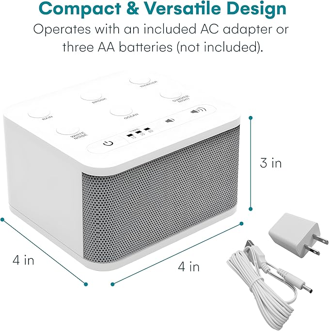 Big Red Rooster Sleep Sound Machine - White Noise Device for Kids and Babies with Rain and Nature Sounds - Portable Noise Cancellation for Nap Time, Bedroom, Nursery, or Office - 4x4x3 in